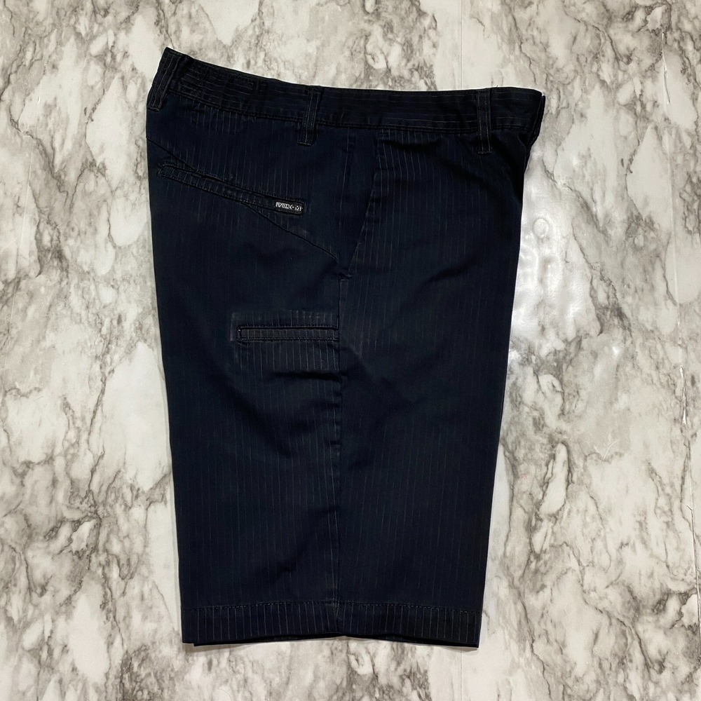 VOLCOM Stone Men's Shorts Size 29 Black Gray Striped Skater Embrace Change Logo